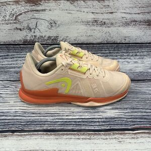 Head Sprint Pro 3.5 Salmon Lime Pickleball Sneakers, Women’s Size 7.5